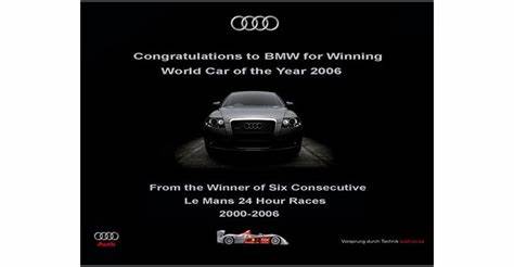 AUDI Congratulated BMW