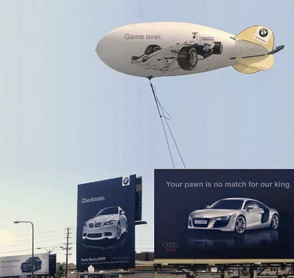 BMW Blimp game over